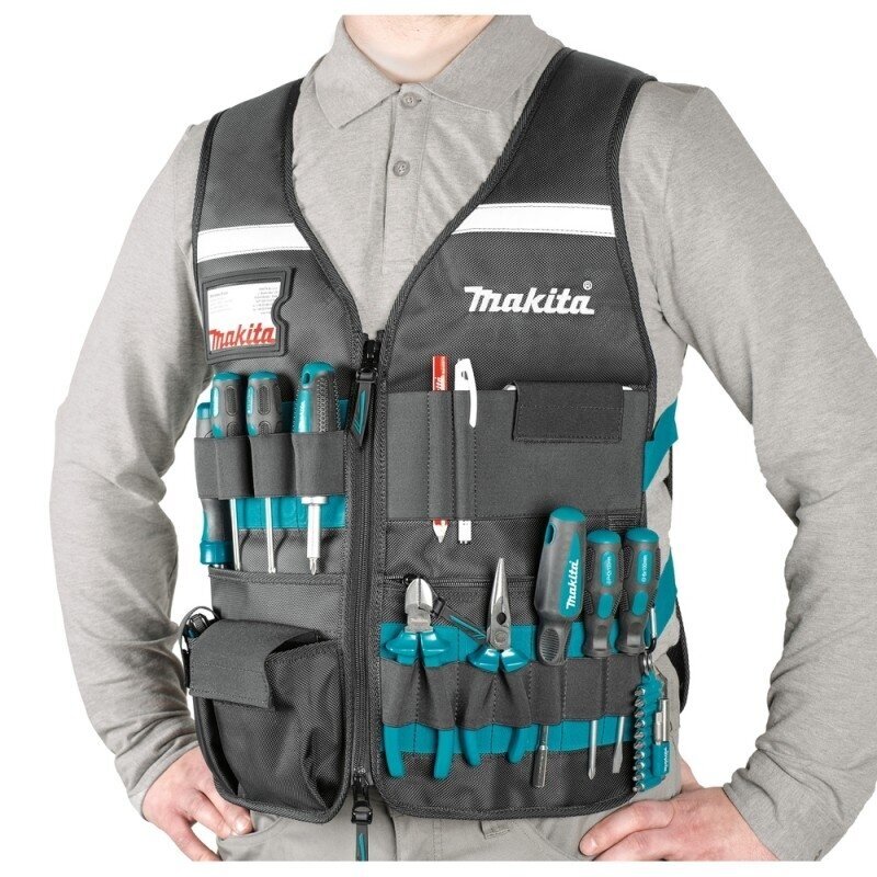 Liemenė su reguliuojamais skyriais įrankiams MAKITA E-15609 4 Liemenė su reguliuojamais skyriais įrankiams MAKITA E-15609 4