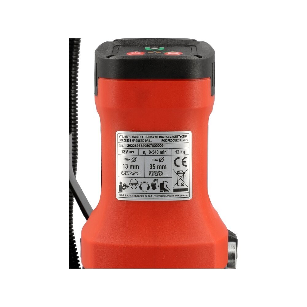 Magnetinės gręžimo staklės akumuliatorinės | 18V | elektromagnetinė bazė | 3/4" YATO 8 Magnetinės gręžimo staklės akumuliatorinės | 18V | elektromagnetinė bazė | 3/4" YATO 8