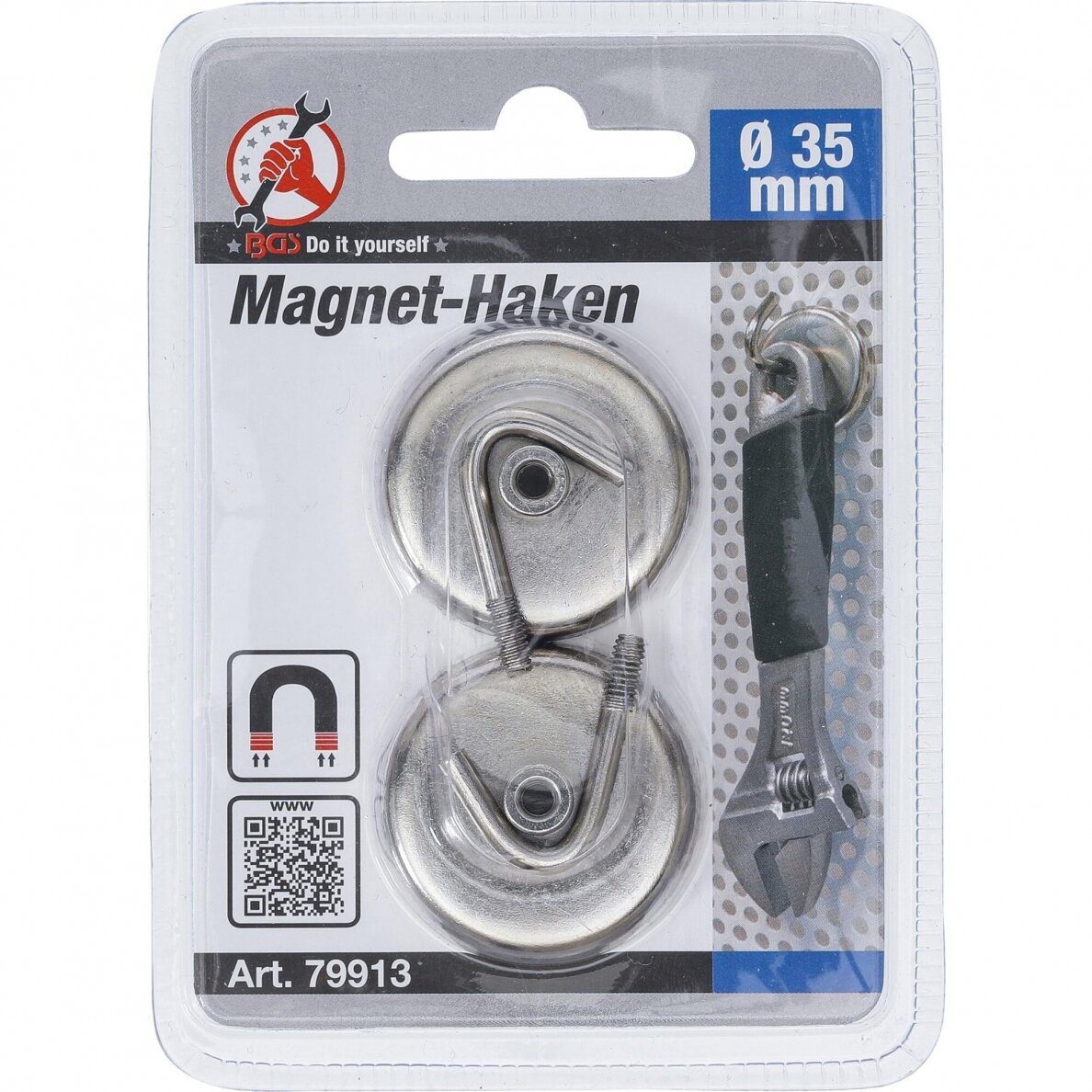 Magnetiniai kabliai Ø 34 mm, 2 vnt. 2 Magnetiniai kabliai Ø 34 mm, 2 vnt. 2