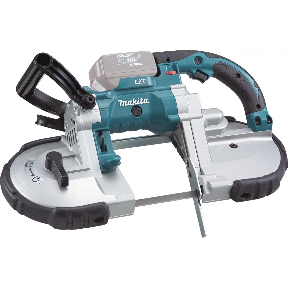 Makita DPB180Z Akumuliatorinis juostinis pjūklas,120X120mm, 18V Li-ion