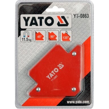 Magnetas suvirinimo kampui 82×120×13 mm YATO YT-0863