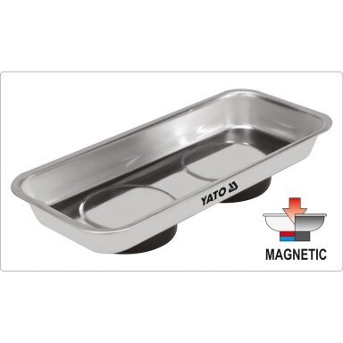 Magnetinė lėkštelė 152x68x16 mm YATO YT-08312 | 2 magnetai Magnetinė lėkštelė 152x68x16 mm YATO YT-08312 | 2 magnetai