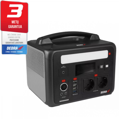 Maitinimo stotis (LiFePO4) Dedra, 600 W Maitinimo stotis (LiFePO4) Dedra, 600 W