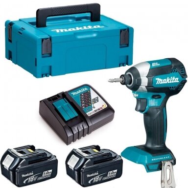 Makita DTD153RTJ akumuliatorinis smūginis suktuvas 18V 5.0Ah x2 BL-Motor Makita DTD153RTJ akumuliatorinis smūginis suktuvas 18V 5.0Ah x2 BL-Motor