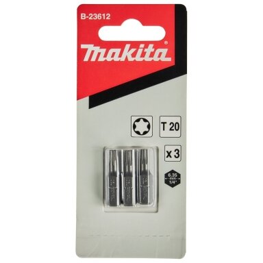 Makita sukimo antgaliai T20x25mm, 3 vnt. Makita sukimo antgaliai T20x25mm, 3 vnt.