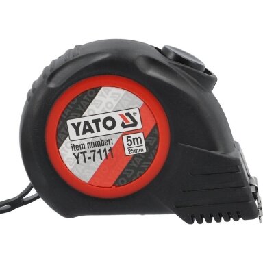Matavimo ruletė su magnetu 5 m x 25 mm YATO Matavimo ruletė su magnetu 5 m x 25 mm YATO