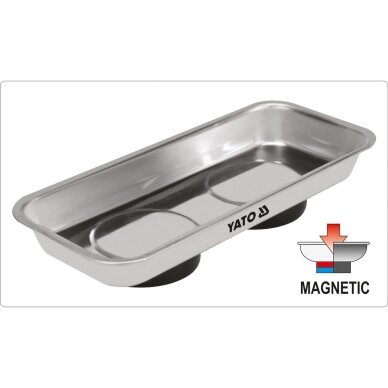 Magnetinė lėkštelė 152x68x16 mm YATO YT-08312 | 2 magnetai Magnetinė lėkštelė 152x68x16 mm YATO YT-08312 | 2 magnetai