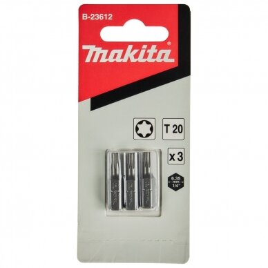 Makita sukimo antgaliai T20x25mm, 3 vnt. Makita sukimo antgaliai T20x25mm, 3 vnt.