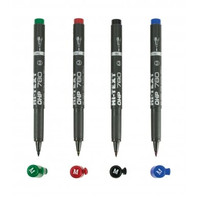 Markeris HI-TEXT 0,8-2mm. Raudonas 1 Markeris HI-TEXT 0,8-2mm. Raudonas 1