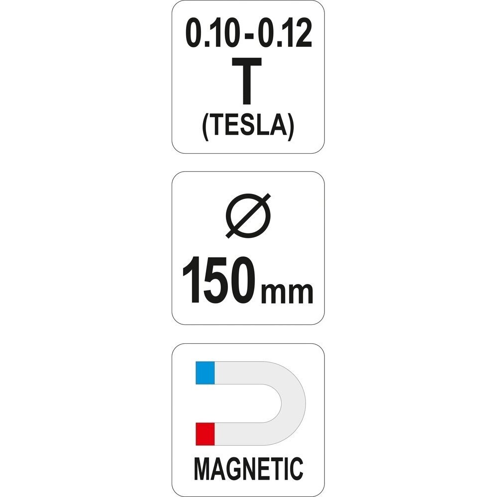Magnetinė lėkštutė/lentyna | 150 mm (YT-08305) 2 Magnetinė lėkštutė/lentyna | 150 mm (YT-08305) 2