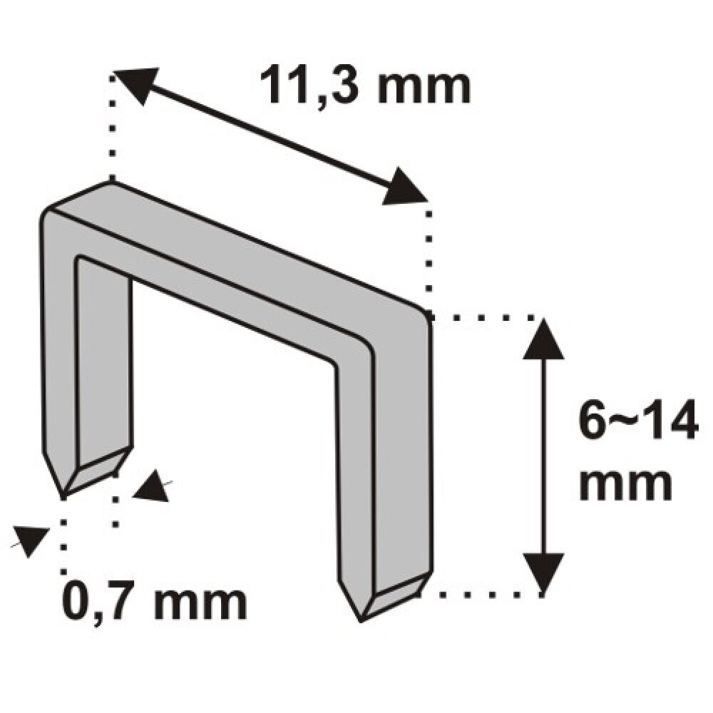 Metaliniai segtukai nr.53 8mm (D53) 1 Metaliniai segtukai nr.53 8mm (D53) 1