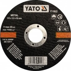 Metalo pjovimo diskas 125x1.2x22mm YATO
