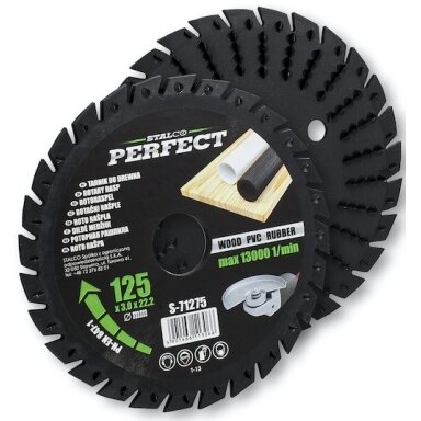 Medienos pjovimo ir šlifavimo diskas STALCO PERFECT 125mm