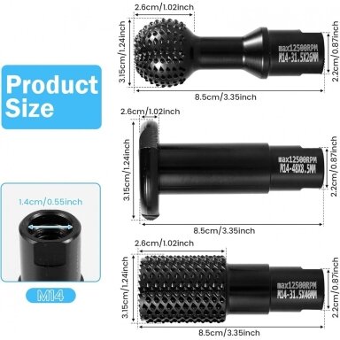 Medžio apdirbimas | M14 | Drožyba ir poliravimas | 3 vnt. ESSEN TOOLS Medžio apdirbimas | M14 | Drožyba ir poliravimas | 3 vnt. ESSEN TOOLS