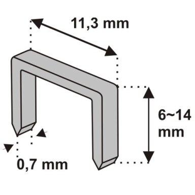 Metaliniai segtukai nr.53 6mm (D53) Metaliniai segtukai nr.53 6mm (D53)