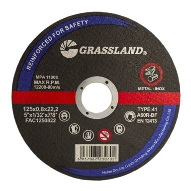 Metalo pjovimo diskas 125x0.8x22.2 41 tip. Metalo pjovimo diskas 125x0.8x22.2 41 tip.