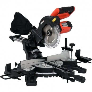 Akumuliatorinis skersinio pjovimo pjūklas 18V, 185mm YATO (be akumuliatoriaus ir pakrovėjo) Akumuliatorinis skersinio pjovimo pjūklas 18V, 185mm YATO (be akumuliatoriaus ir pakrovėjo)