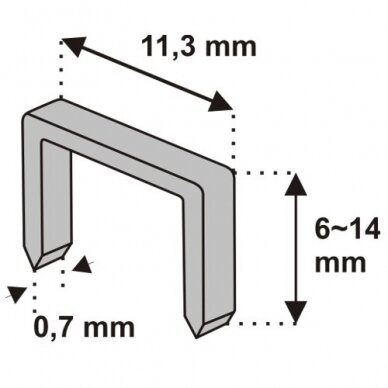 Metaliniai segtukai nr.53 8mm (D53) 1 Metaliniai segtukai nr.53 8mm (D53) 1