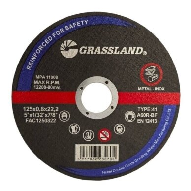 Metalo pjovimo diskas 125x0.8x22.2 41 tip. Metalo pjovimo diskas 125x0.8x22.2 41 tip.