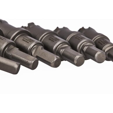 Metalui skirtų karbidinių grąžtų rinkinys 10 vnt. Kraftdele 8