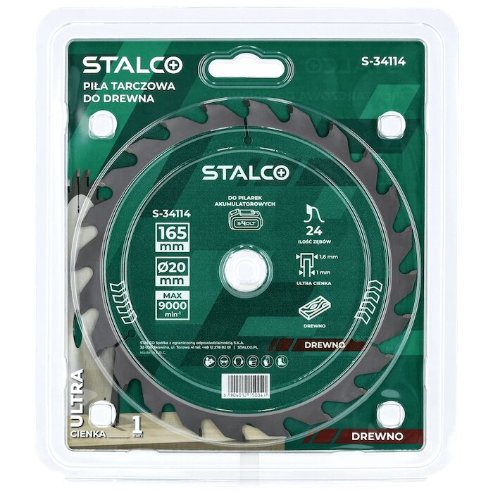 Medienos pjovimo diskas STALCO 165x20x48 2