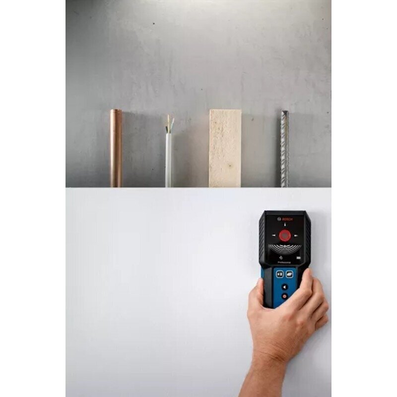 Metalo ir medienos ieškiklis BOSCH GMS 120-27 2x1,5V 1