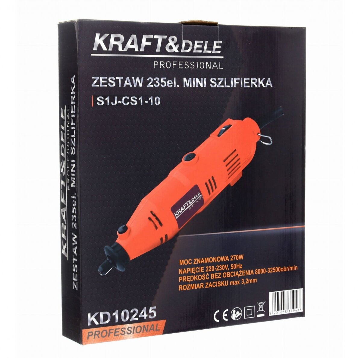 Mini šlifuoklis 270W KRAFTDELE KD10245 8