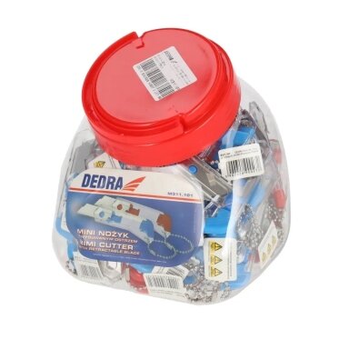 Mini kišeninis peilis su ištraukiamu ašmeniu raktų pakabukas DEDRA Mini kišeninis peilis su ištraukiamu ašmeniu raktų pakabukas DEDRA