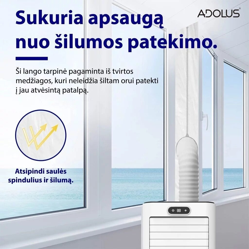 Mobilus oro kondicionierius ADOLUS ARCTIC A2050H su šildymu ir lango tarpine 6