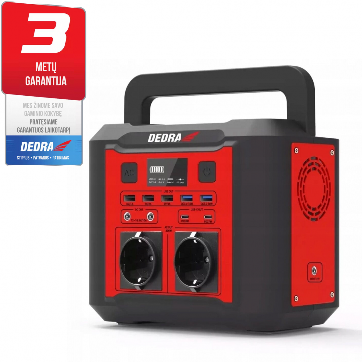Mobili maitinimo stotelė 300W/500W, Dedra Mobili maitinimo stotelė 300W/500W, Dedra