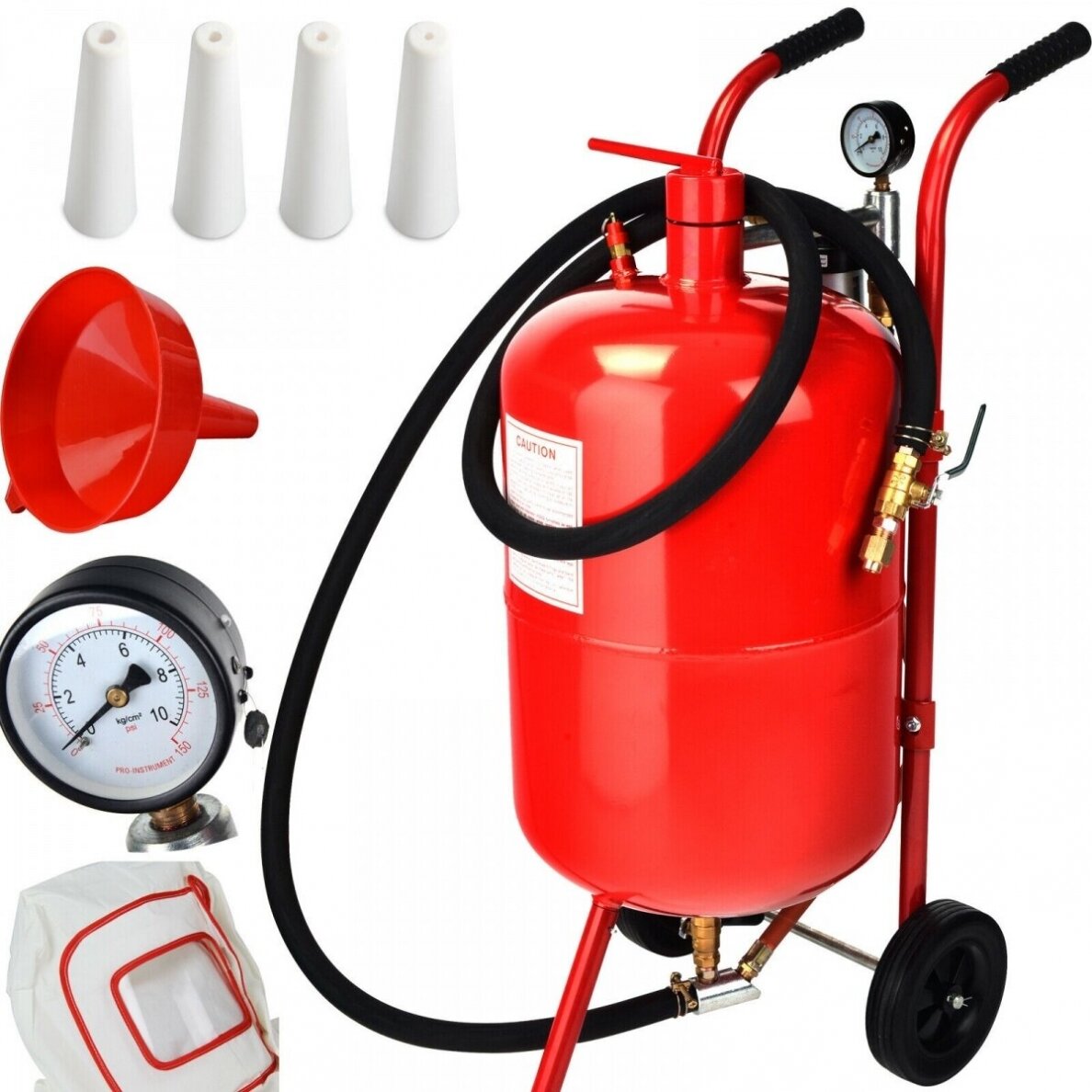Mobili smėliapūtė ant ratukų 38L (10 galonų) Essen Tools Mobili smėliapūtė ant ratukų 38L (10 galonų) Essen Tools