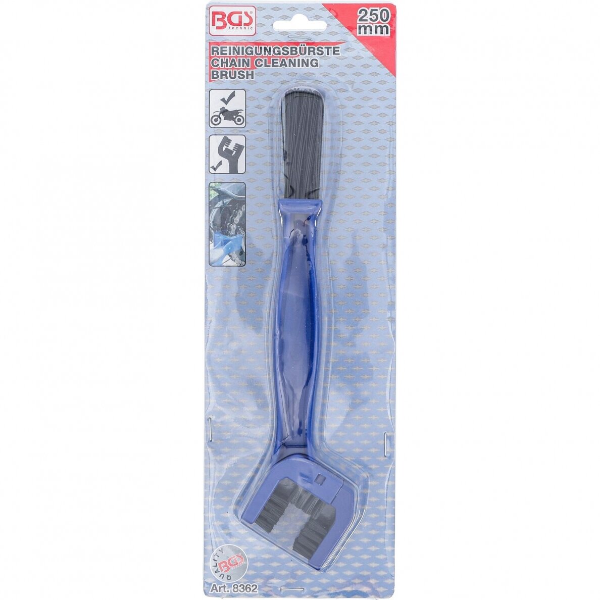 Motociklų grandinės valymo šepetėlis 250 mm 3 Motociklų grandinės valymo šepetėlis 250 mm 3
