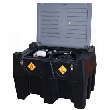 Mobili kuro talpykla 440L (plastikinė) su pompa 12V DCTP40 (automatiniu pistoletu ir filtru) Mobili kuro talpykla 440L (plastikinė) su pompa 12V DCTP40 (automatiniu pistoletu ir filtru)