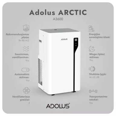 Mobilus oro kondicionierius Adolus ARCTIC A3600 su lango tarpine Mobilus oro kondicionierius Adolus ARCTIC A3600 su lango tarpine