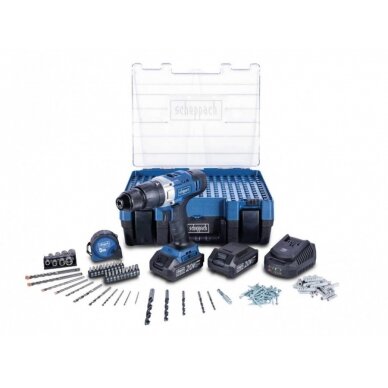 Mobilus meistro rinkinys DTB20ProS 206 priedai, 2x2,0 Ah, Scheppach Mobilus meistro rinkinys DTB20ProS 206 priedai, 2x2,0 Ah, Scheppach