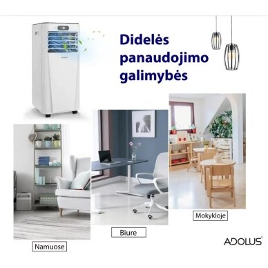 Mobilus oro kondicionierius ADOLUS ARCTIC A2050H su šildymu ir lango tarpine 13 Mobilus oro kondicionierius ADOLUS ARCTIC A2050H su šildymu ir lango tarpine 13