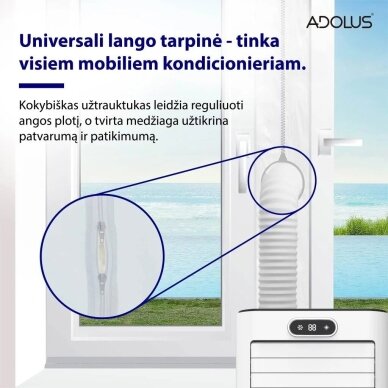 Mobilus oro kondicionierius ADOLUS ARCTIC A2050H su šildymu ir lango tarpine 5 Mobilus oro kondicionierius ADOLUS ARCTIC A2050H su šildymu ir lango tarpine 5