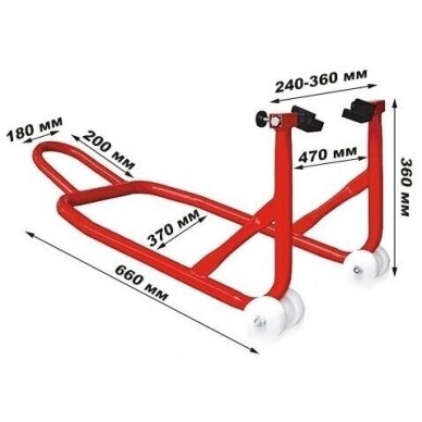 Motociklo stovas galiniam ratui 250 kg 2 Motociklo stovas galiniam ratui 250 kg 2