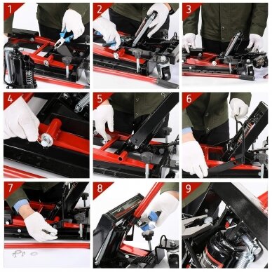 Motociklų ir kvadrociklų ATV hidraulinis keltuvas 680kg 1500Lbs Essen Tools 8