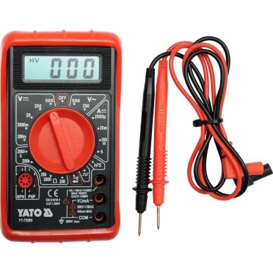 Multimetras-skaitmeninis testeris YATO YT-73080 Multimetras-skaitmeninis testeris YATO YT-73080