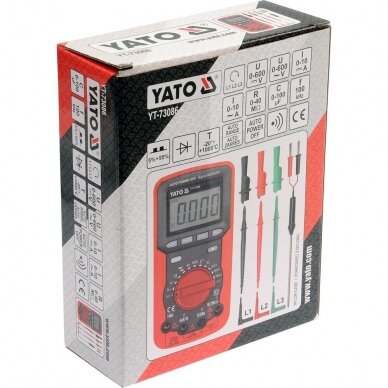 Multimetras - skaitmeninis testeris YATO YT-73086 3 Multimetras - skaitmeninis testeris YATO YT-73086 3