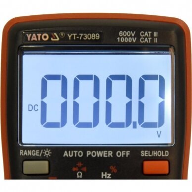 Multimetras TRUE RMS 9999 AUTO LCD YATO YT-73089 3