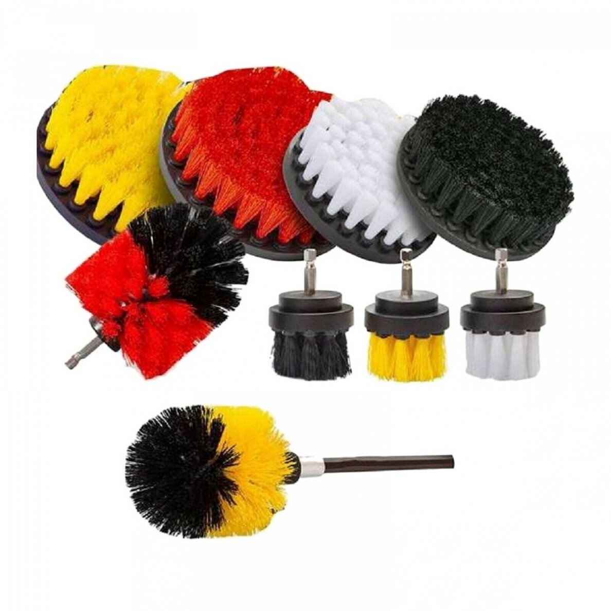 Nailoninių šepečių rinkinys su Hex 6.3 mm 10 vnt. Nailoninių šepečių rinkinys su Hex 6.3 mm 10 vnt.