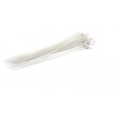 Nailono dirželiai 2,5x100mm 100vnt Balti Nailono dirželiai 2,5x100mm 100vnt Balti