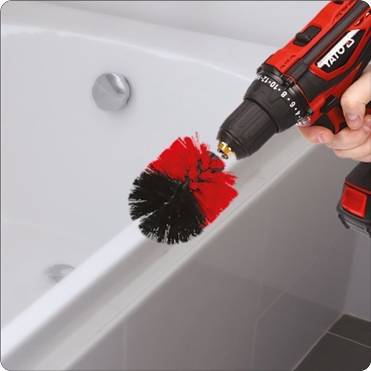 Nailoninių šepečių rinkinys su Hex 6.3 mm 3 vnt. 2