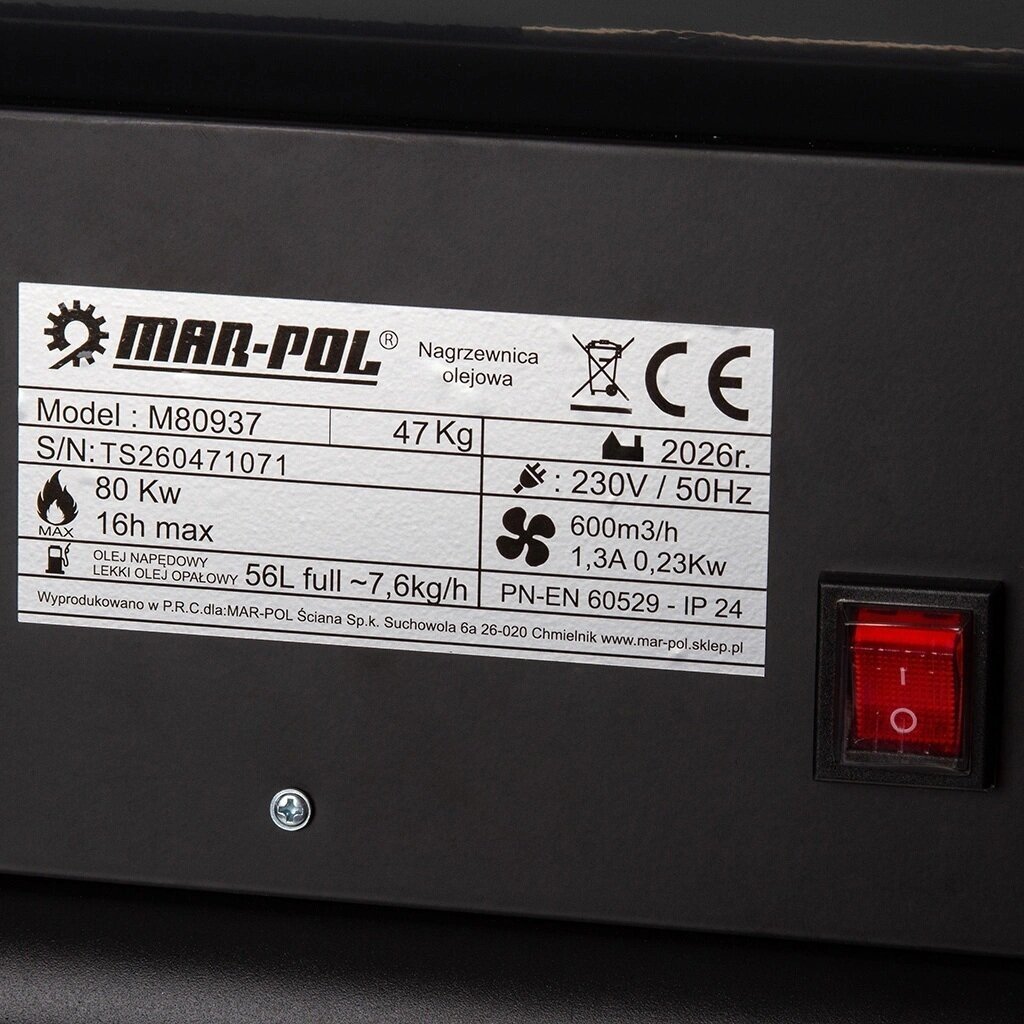 Netiesioginio degimo dyzelinis šildytuvas 80 kW MAR-POL M80937 5
