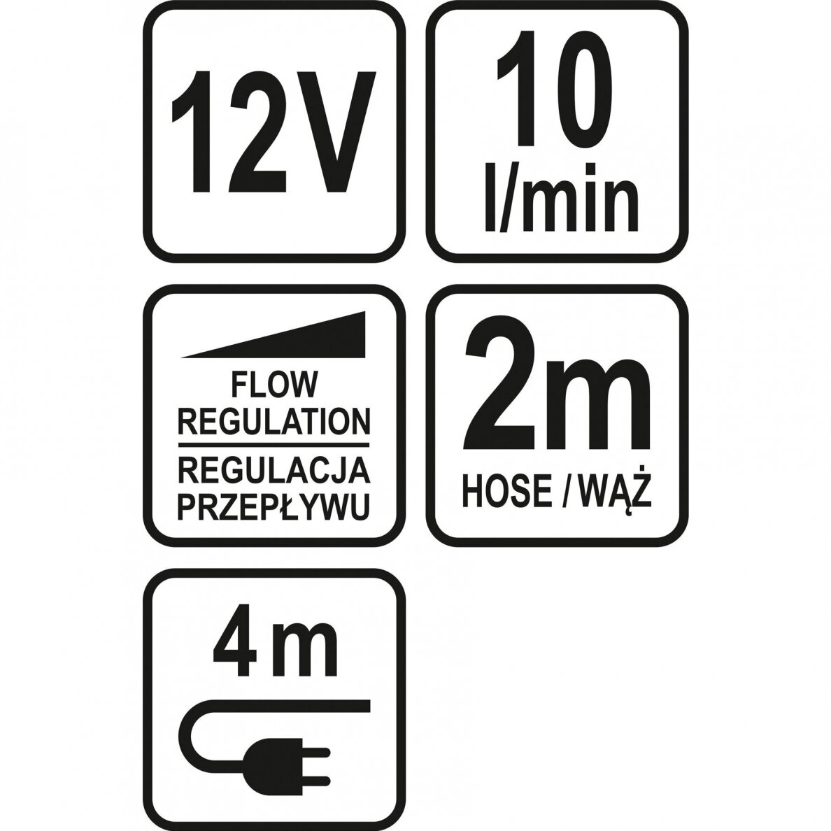 Nešiojamas turistinis dušas 12V 10L / min 5 Nešiojamas turistinis dušas 12V 10L / min 5