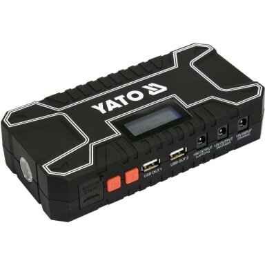 eNešiojamas paleidėjas ir powerbank 12000mAh su LCD Automobilio užvedimo įrenginys YATO YT-83082