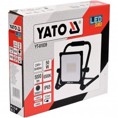Nešiojama darbo lempa SMD LED 50W 5000LM YATO 2
