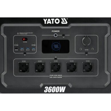 Nešiojama maitinimo stotis | 3600W | 3072WH YATO 4 Nešiojama maitinimo stotis | 3600W | 3072WH YATO 4